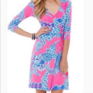 Lily Pulitzer Yvette Dress Pink/Purple Medium